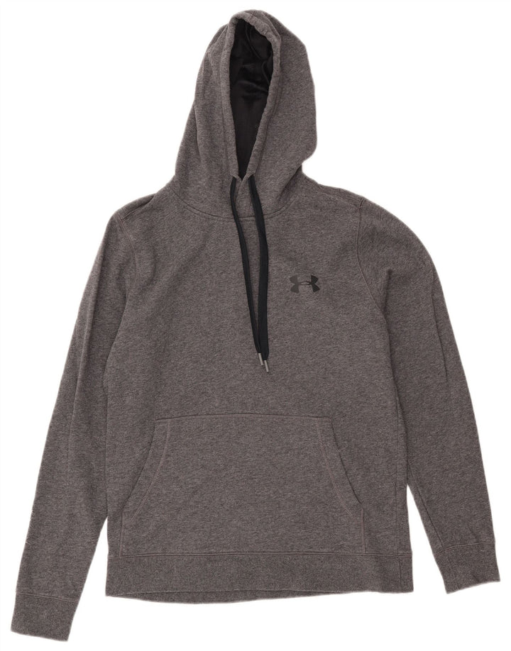 Under Armour masculino Cold Gear moletom com capuz pequeno algodão manchado cinza