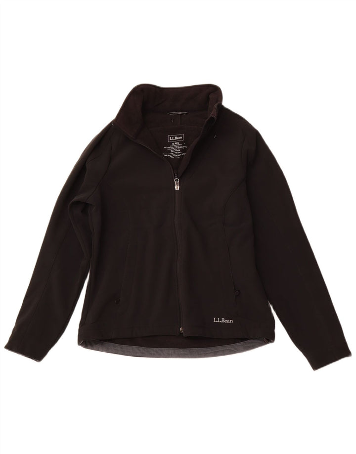 Jaqueta corta-vento feminina L.L.BEAN UK 14 poliéster preto médio