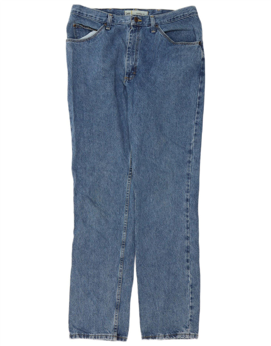 Lee Mens Regular Fit Straight Jeans W36 L34 Azul Algodão