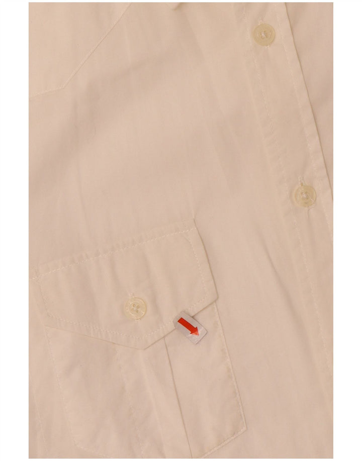 Camisa militar masculina CARRERA slim fit de algodão branco médio
