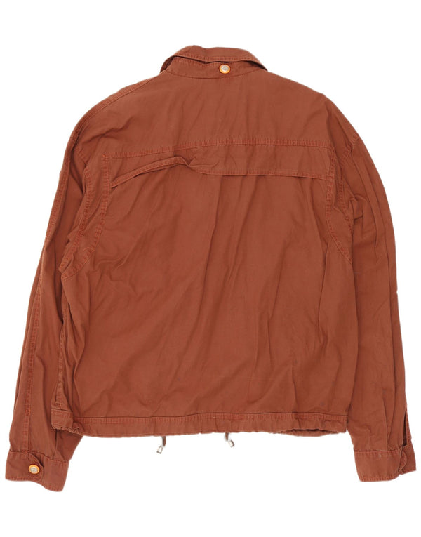 Jaqueta utilitária masculina vintage para iate Reino Unido 40 grande marrom