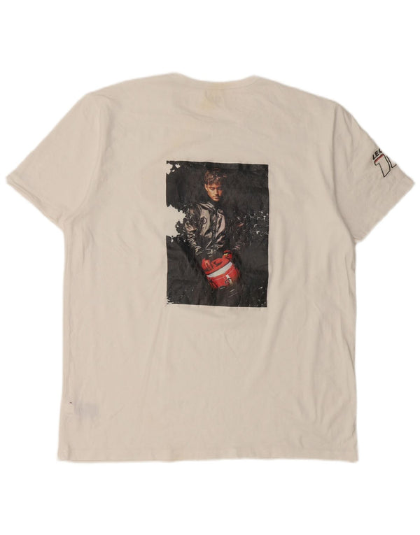 Camiseta masculina Gap Ferrari Graphic Top XL algodão branco