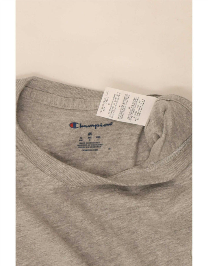 Camiseta masculina Champion algodão manchado cinza médio