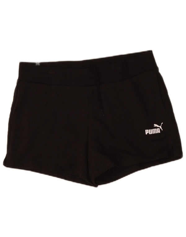 Shorts esportivos femininos Puma UK 16 grande algodão preto