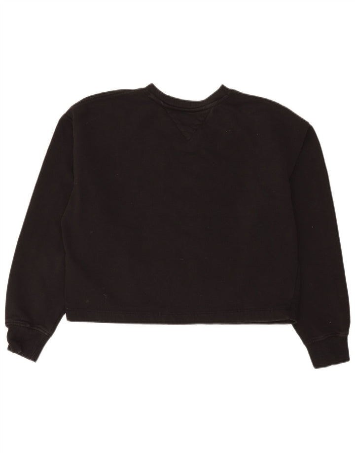 Tommy Hilfiger moletom feminino gráfico oversized jumper Reino Unido 10 pequeno preto