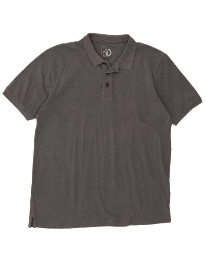 Camisa polo masculina Dack's grande algodão cinza