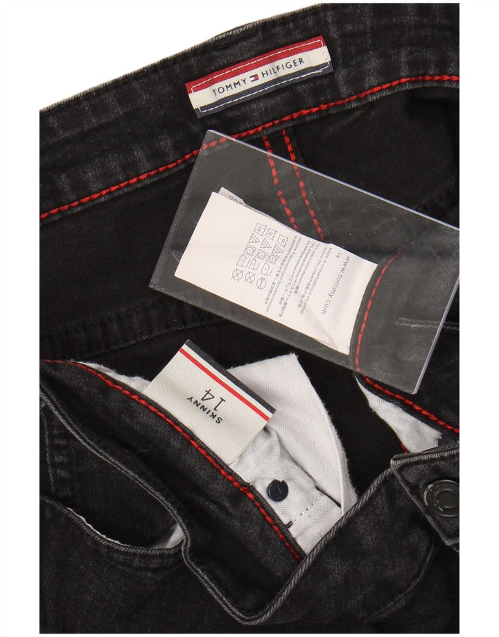 Jeans skinny feminino TOMMY HILFIGER EUA 14 XL W36 L28 algodão preto
