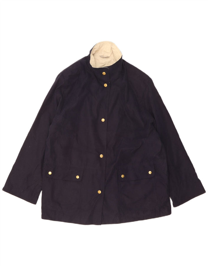 Jaqueta utilitária feminina Marks & Spencer UK 20 2XL poliéster azul marinho