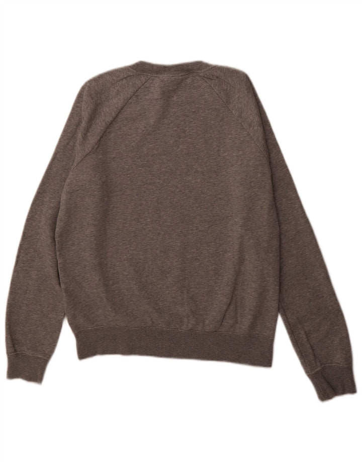 NIKE feminino gráfico oversized moletom jumper UK 6 XS cinza algodão