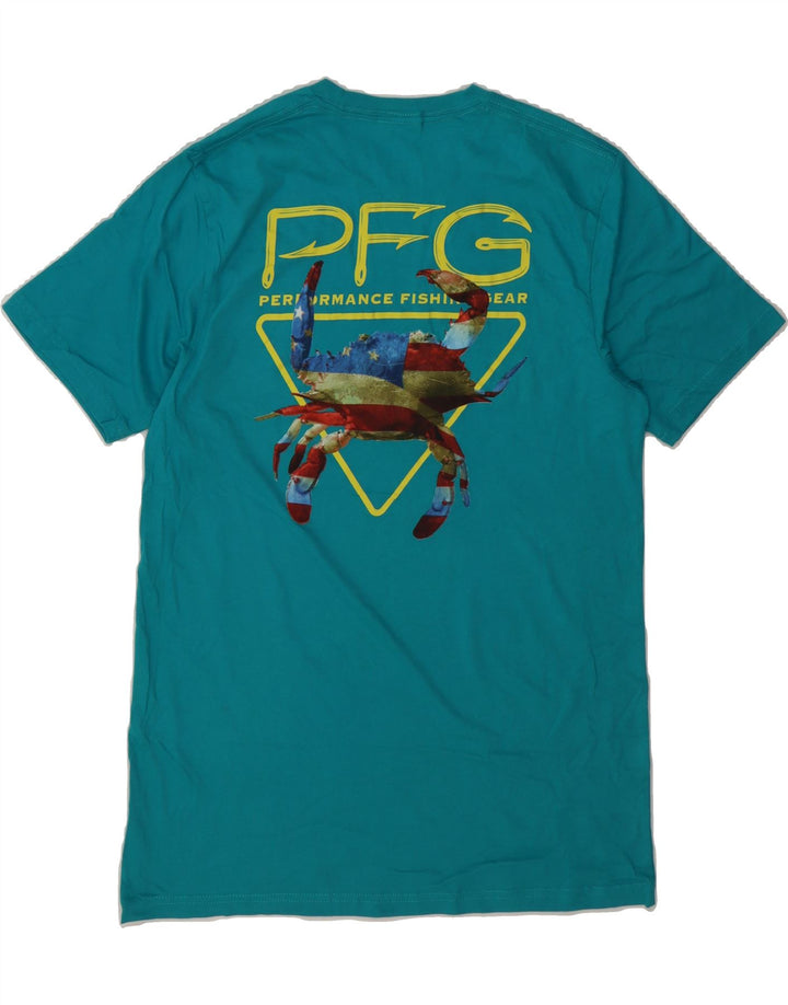 Camiseta gráfica masculina COLUMBIA Top médio algodão turquesa