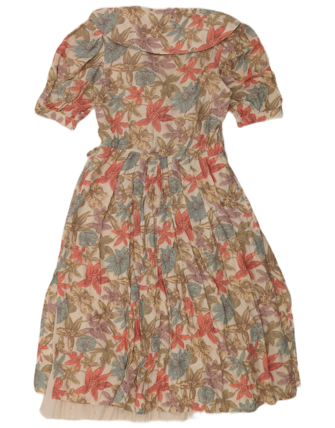 Novo Vestido rápido feminino linha a ue 36 pequeno multicolorido floral viscose