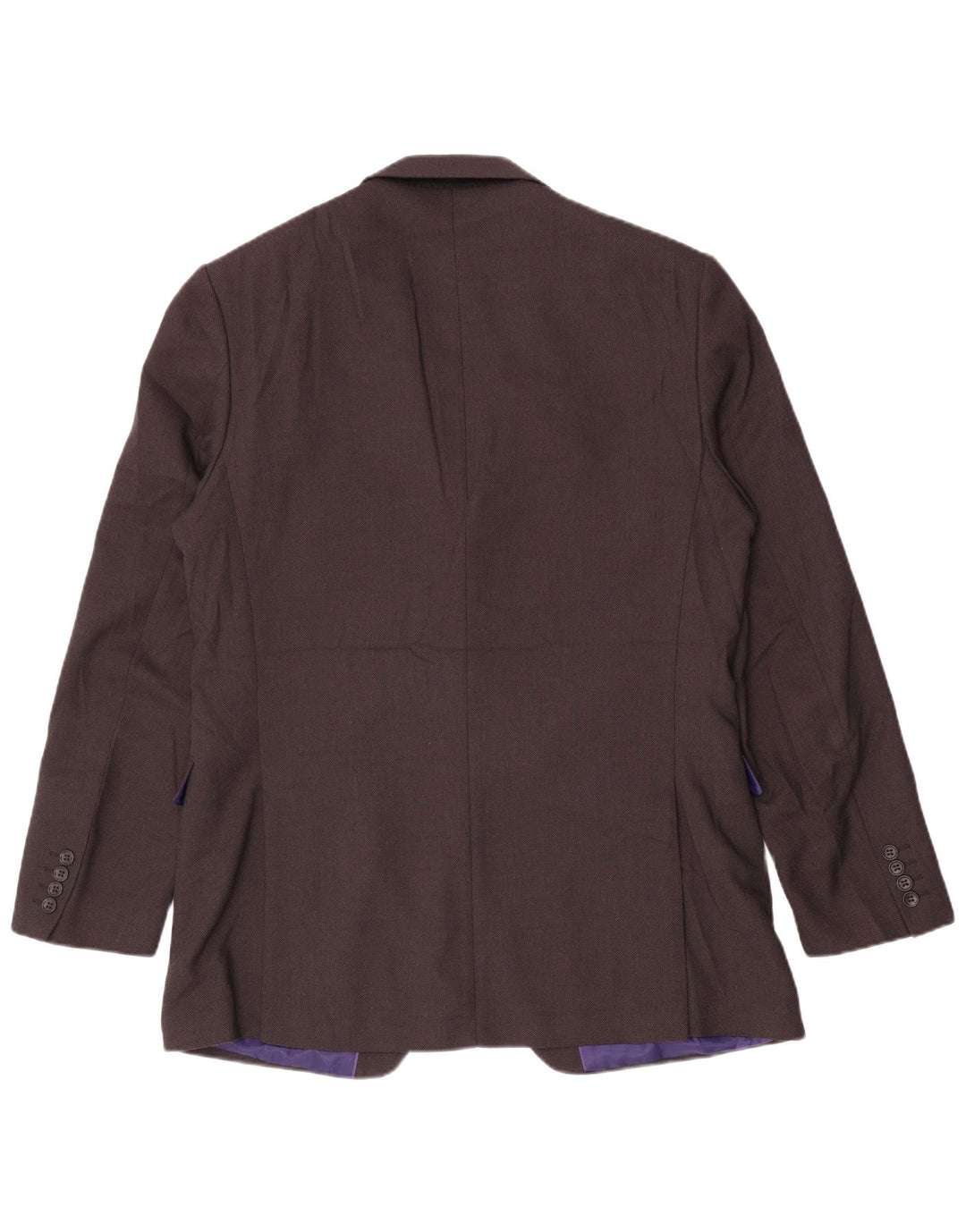 Jaqueta blazer masculina de 2 botões Marks & Spencer Reino Unido 42 poliéster cinza grande