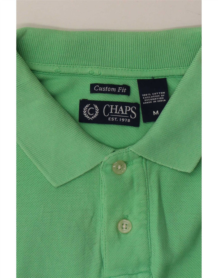 Chaps camisa polo masculina de ajuste personalizado algodão verde médio