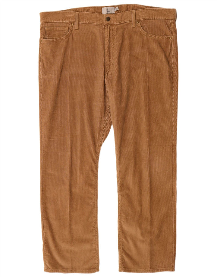 Calça masculina reta de veludo MARKS & SPENCER W40 L29 algodão bege