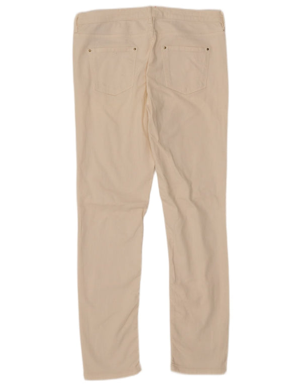 Calça jeans feminina Massimo Dutti EU 42 grande W32 L30 algodão branco