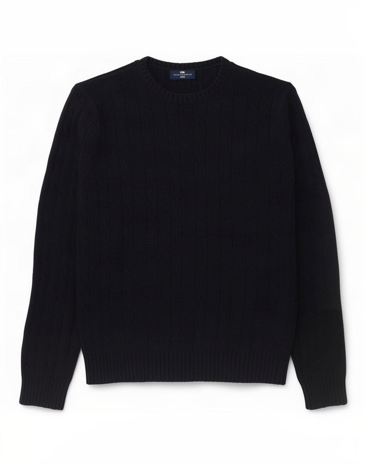 Suéter masculino Marks & Spencer Blue Harbor com gola redonda, azul marinho pequeno