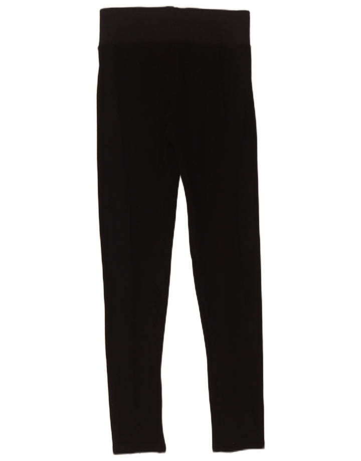 Leggings femininas Zara UK 8 pequenas viscose preta