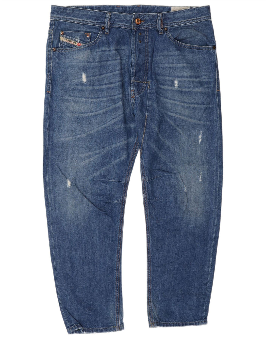Jeans masculino diesel desgastado slim W34 L26 algodão azul