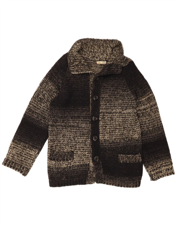 Lã manchada preta média masculina vintage