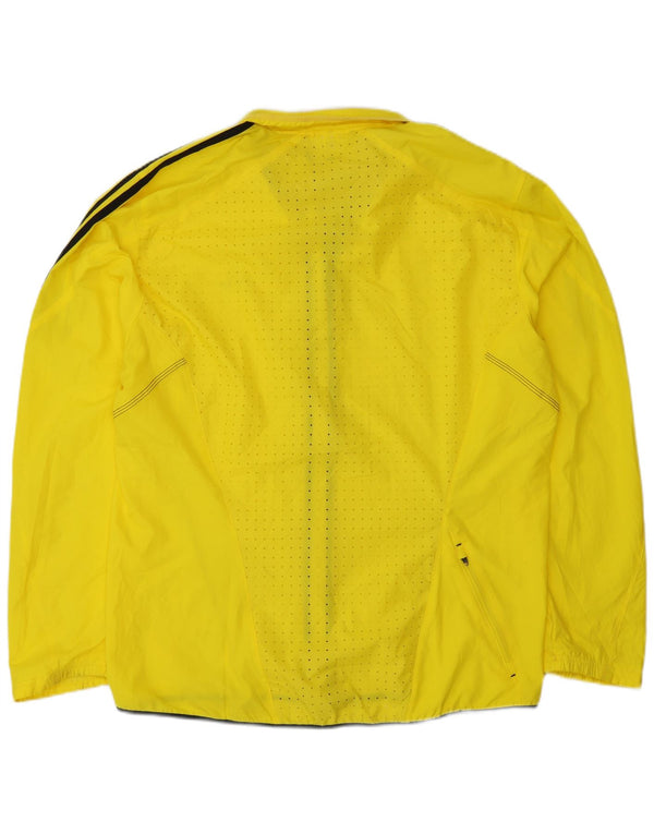 Adidas Mens Clima Proof Rain Jacket UK 40 Grande Poliéster Amarelo