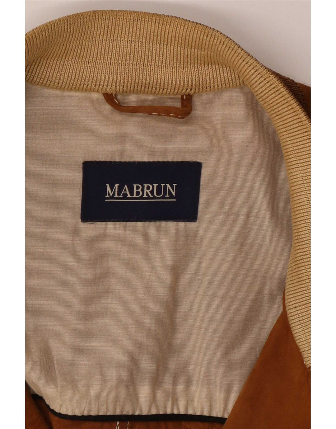 Jaqueta bomber masculina de camurça Mabrun IT 54 2XL bege