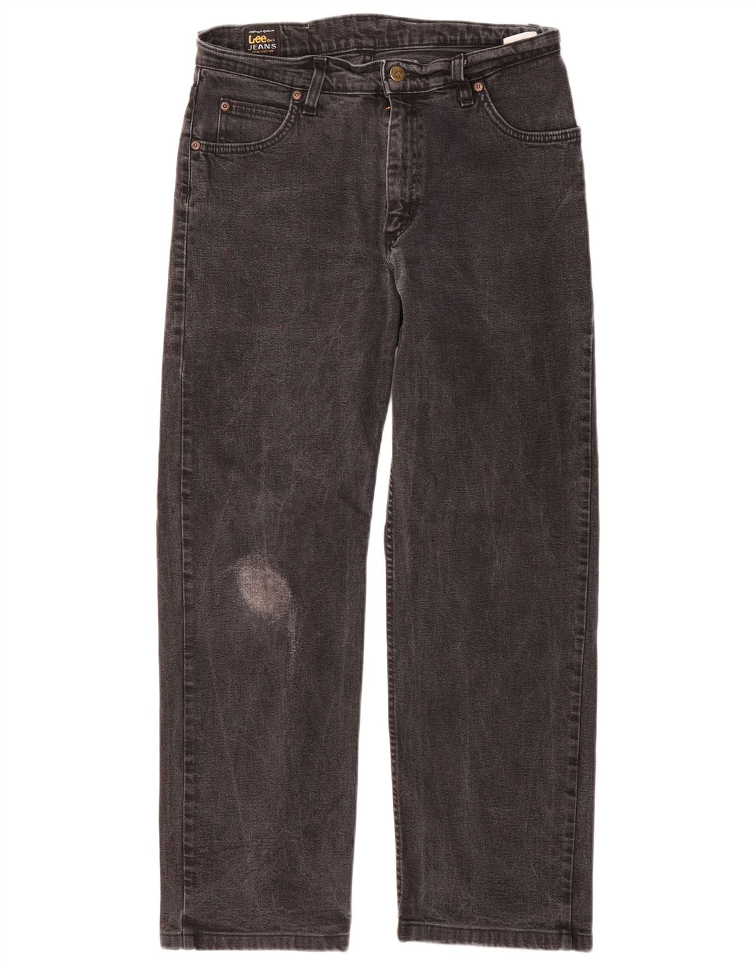 Lee Mens Straight Jeans W30 L27 Algodão Cinza