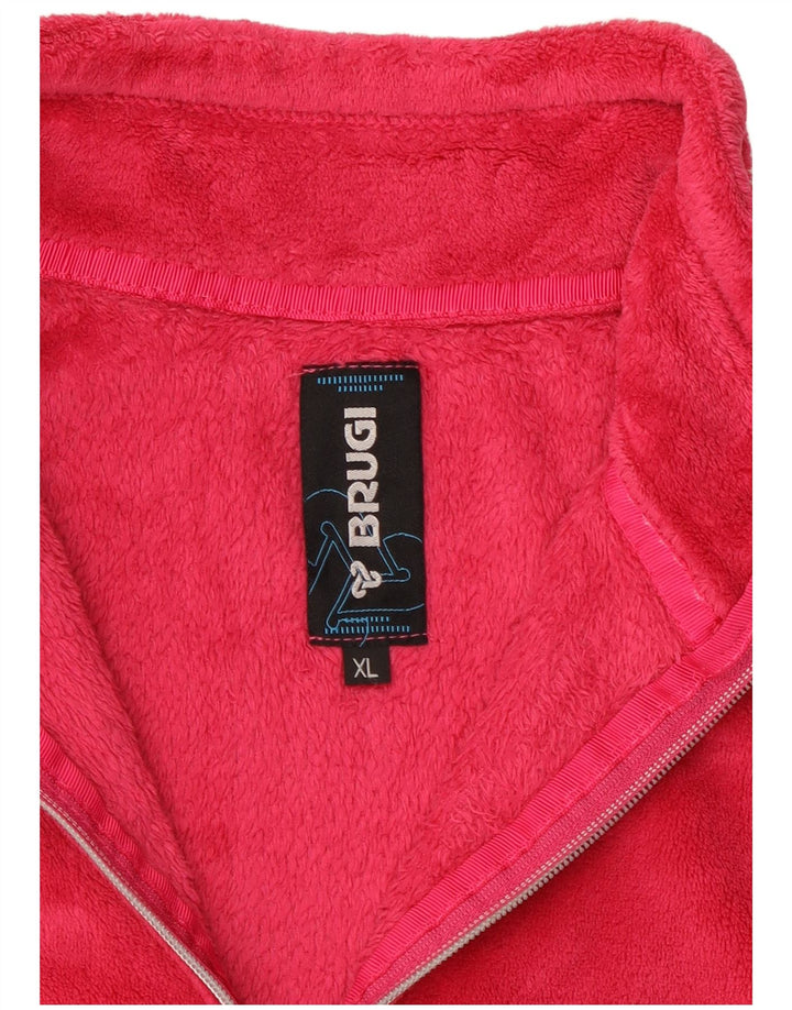 Jaqueta de lã feminina BRUGI UK 18 XL poliéster rosa
