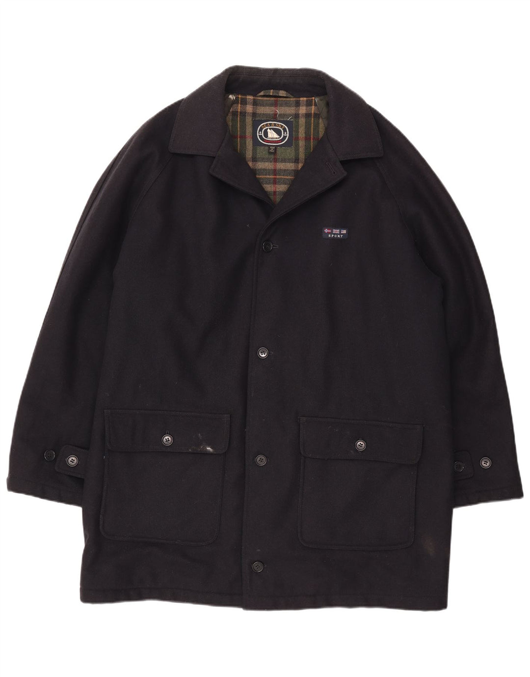 Sobretudo masculino Sea & Sky UK 42 XL preto