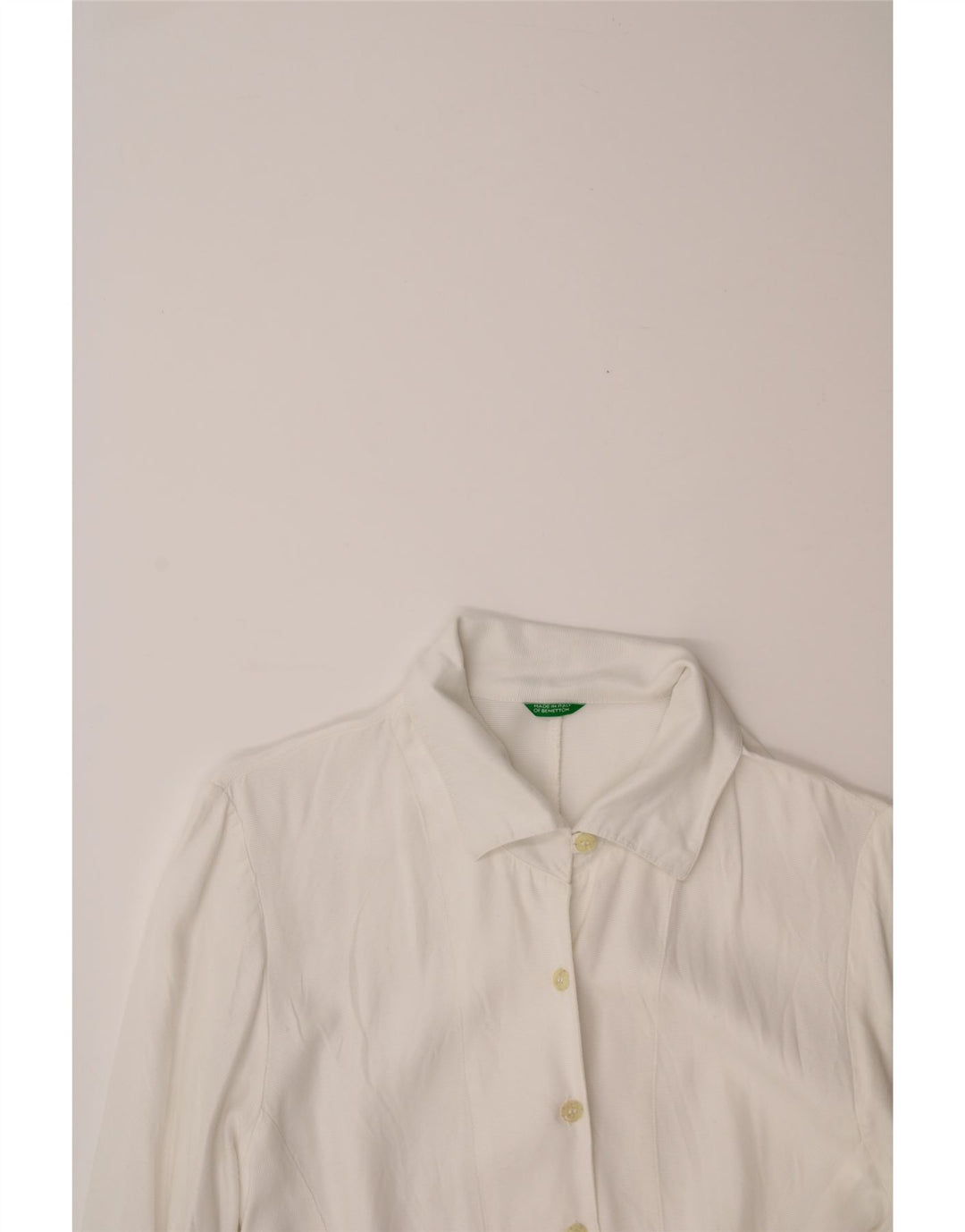Blusa feminina BENETTON UK 12 viscose branca média