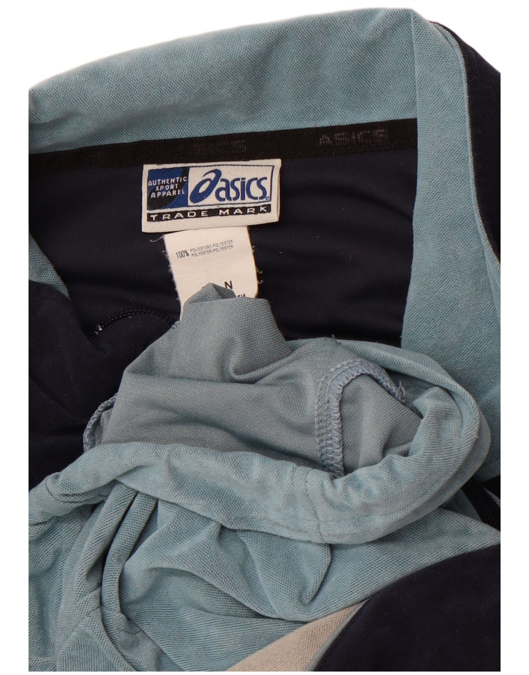 ASICS Mens Treino Top Jacket Grande Azul Colorblock Poliéster Esportes