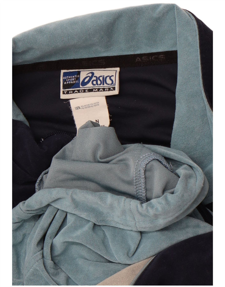 ASICS Mens Treino Top Jacket Grande Azul Colorblock Poliéster Esportes