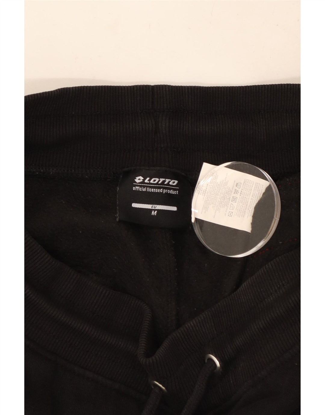 Calça esportiva masculina LOTTO com estampa gráfica de algodão preto médio