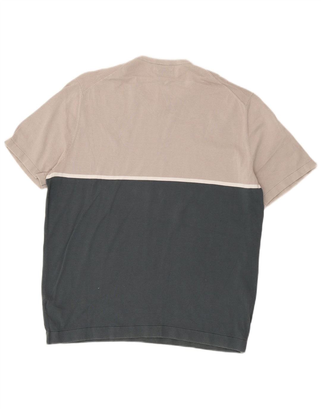 Suéter masculino Massimo Dutti com gola redonda XL cinza colorblock