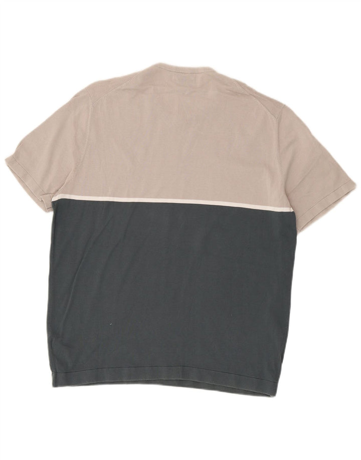 Suéter masculino Massimo Dutti com gola redonda XL cinza colorblock