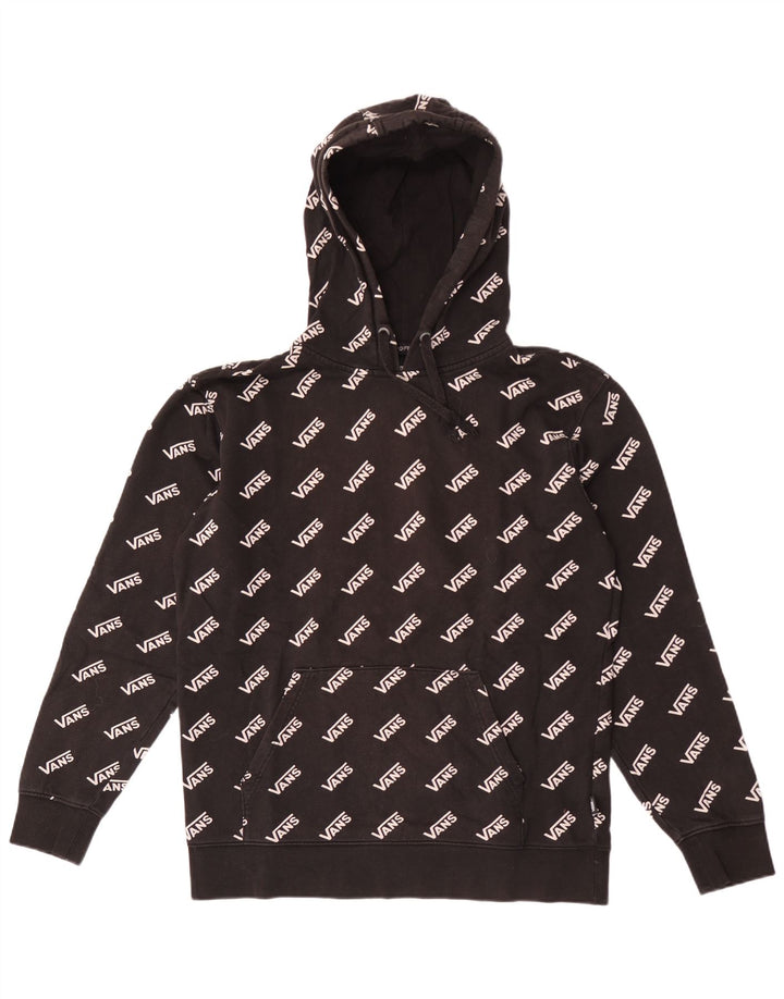 Vans masculino gráfico moletom com capuz médio algodão preto