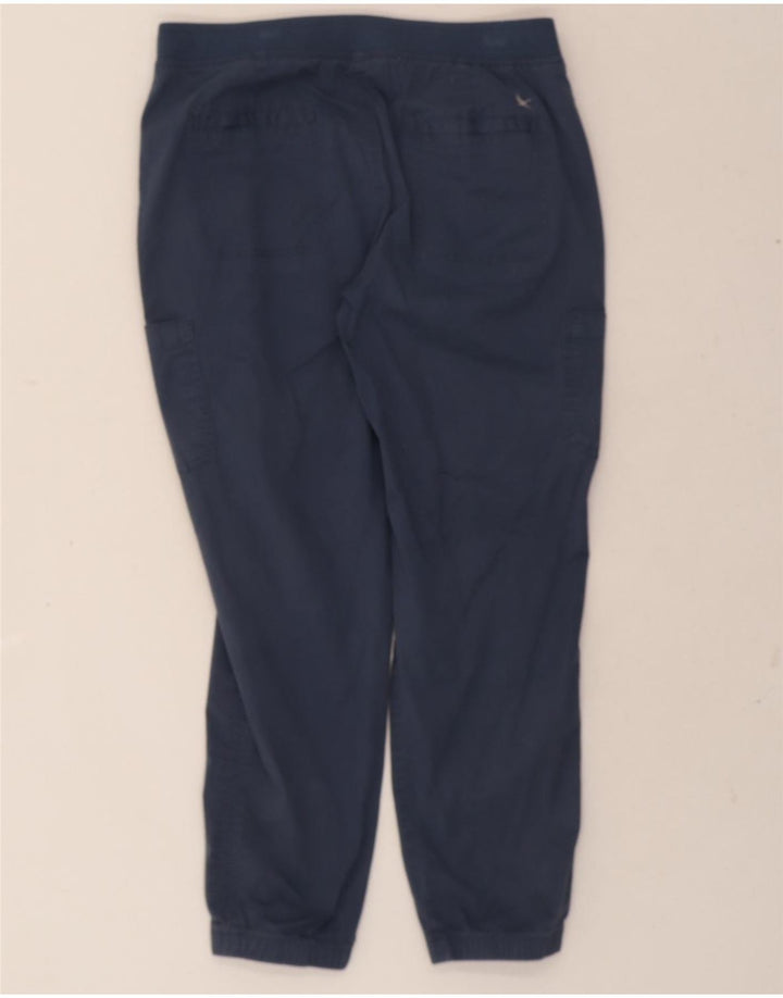 EDDIE BAUER Womens Joggers Cargo Trousers US 12 Large W30 L27 Blue Cotton Vintage Eddie Bauer and Second-Hand Eddie Bauer from Messina Hembry 