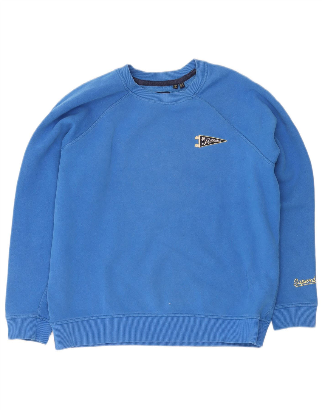 Suéter superdimensionado feminino Superdry UK 12 algodão azul médio
