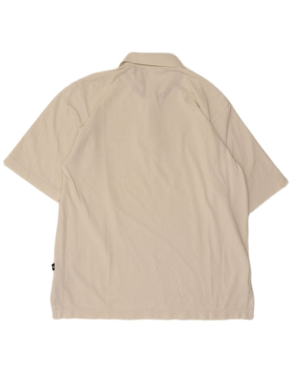 Adidas Mens Polo Shirt UK 42/44 Grande Off White Algodão