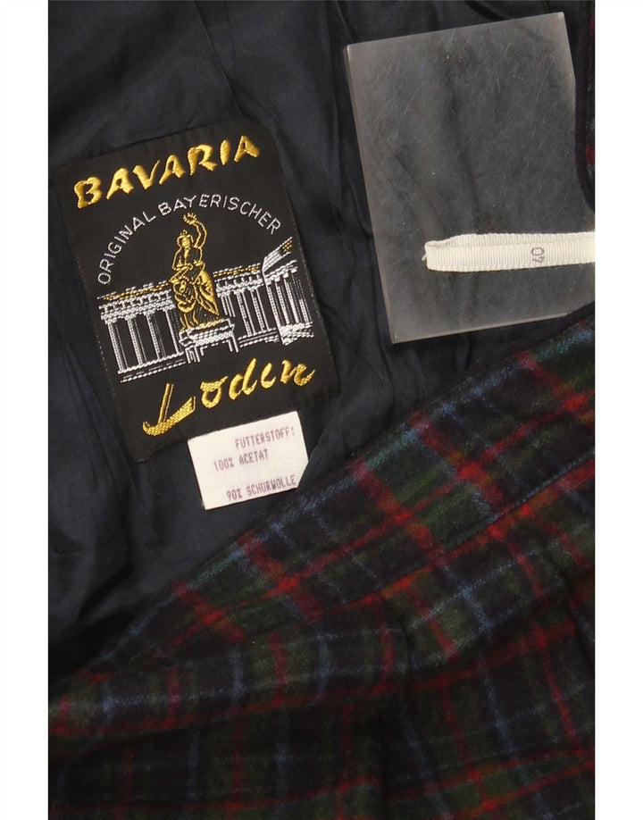 Saia feminina Baviera Loden A-Line EU 40 Médio W28 xadrez multicolorida