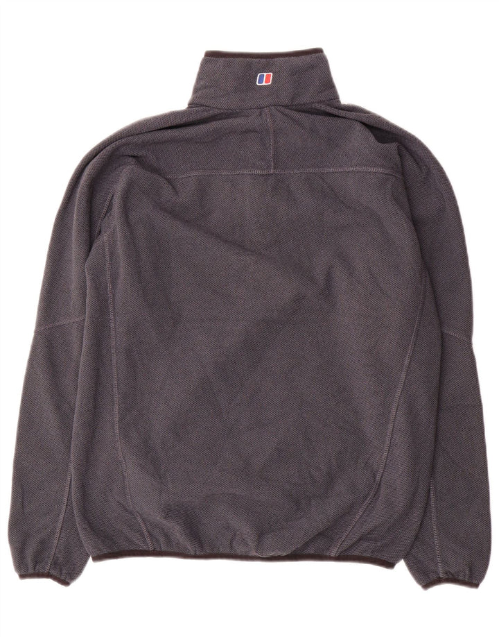 Suéter masculino BERGHAUS com zíper e gola pequena poliéster cinza