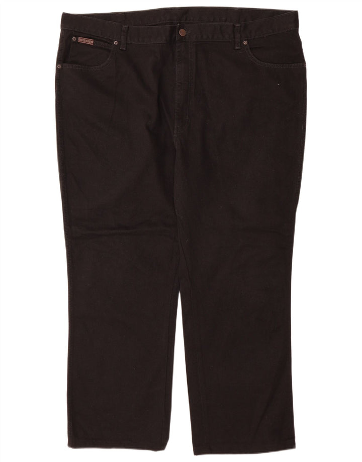 Wrangler Masculino Texas Straight Jeans W46 L30 Algodão Preto