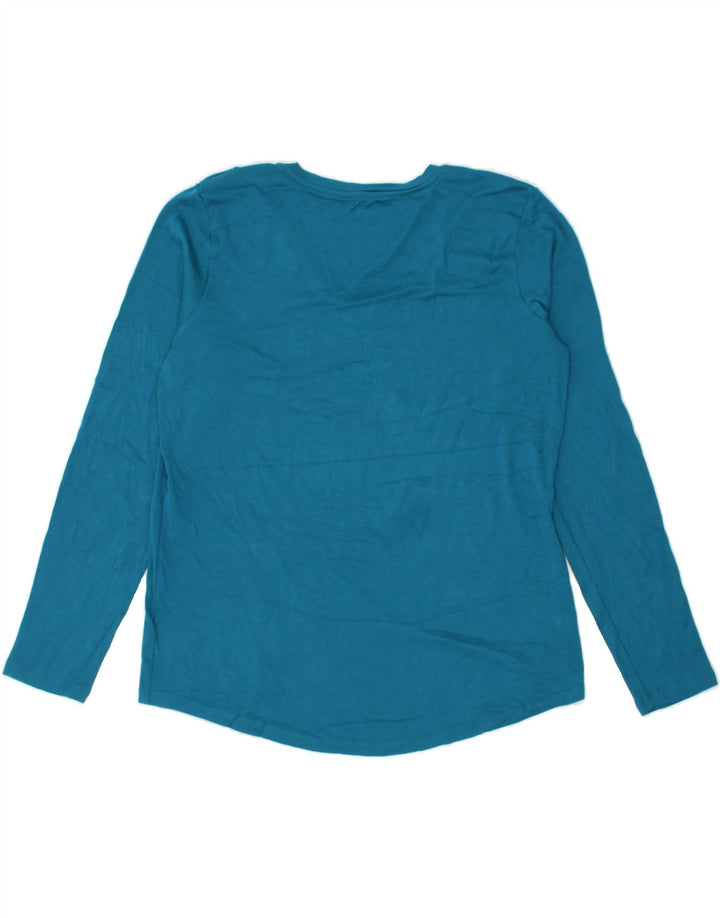 EDDIE BAUER Womens Top Long Sleeve UK 18 XL Blue Cotton | Vintage Eddie Bauer | Thrift | Second-Hand Eddie Bauer | Used Clothing | Messina Hembry 