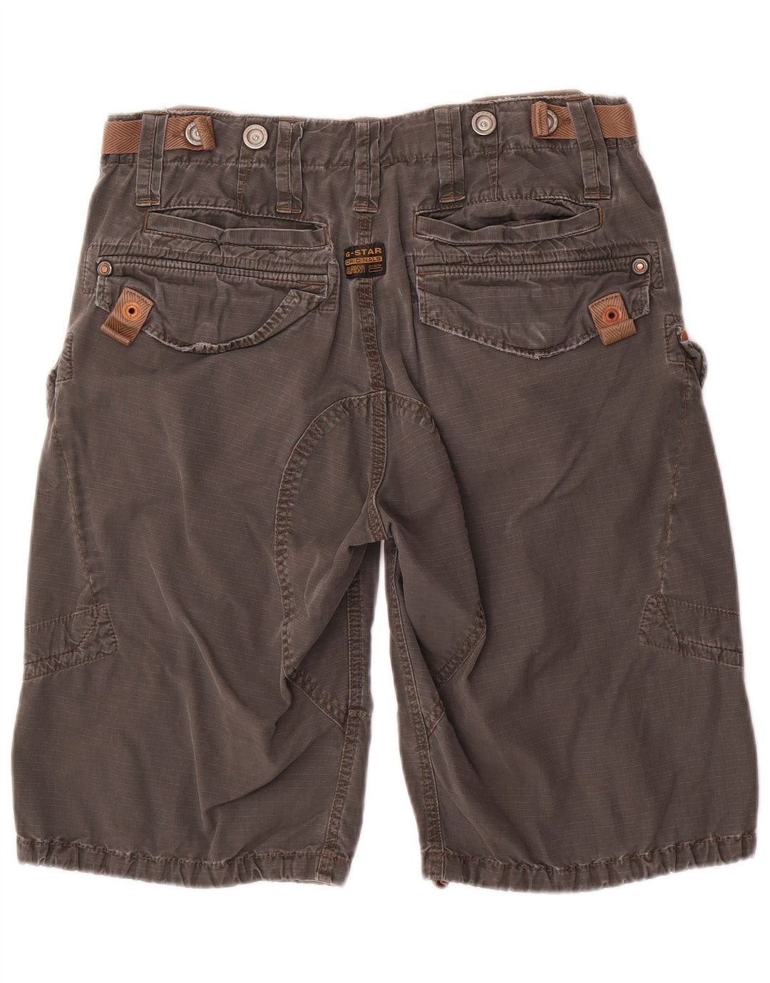 G-Star Mens Graphic Cargo Shorts W32 Algodão Cinza Médio