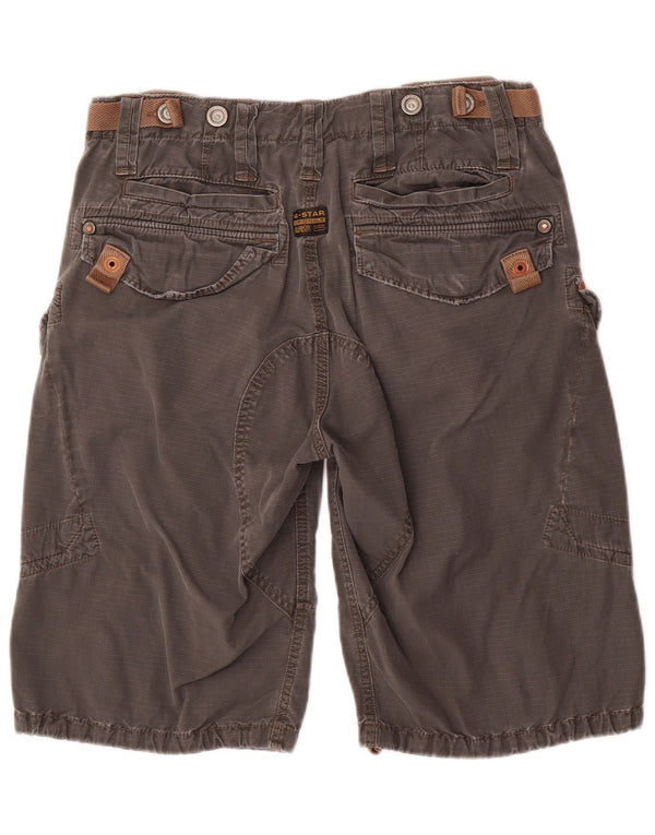 G-Star Mens Graphic Cargo Shorts W32 Algodão Cinza Médio