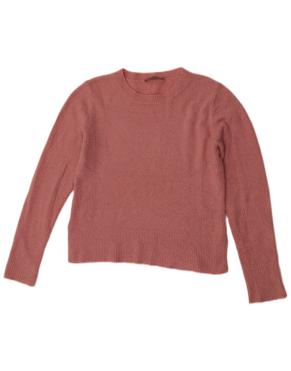 Suéter feminino Oasis com gola canoa Reino Unido 14 acrílico rosa médio