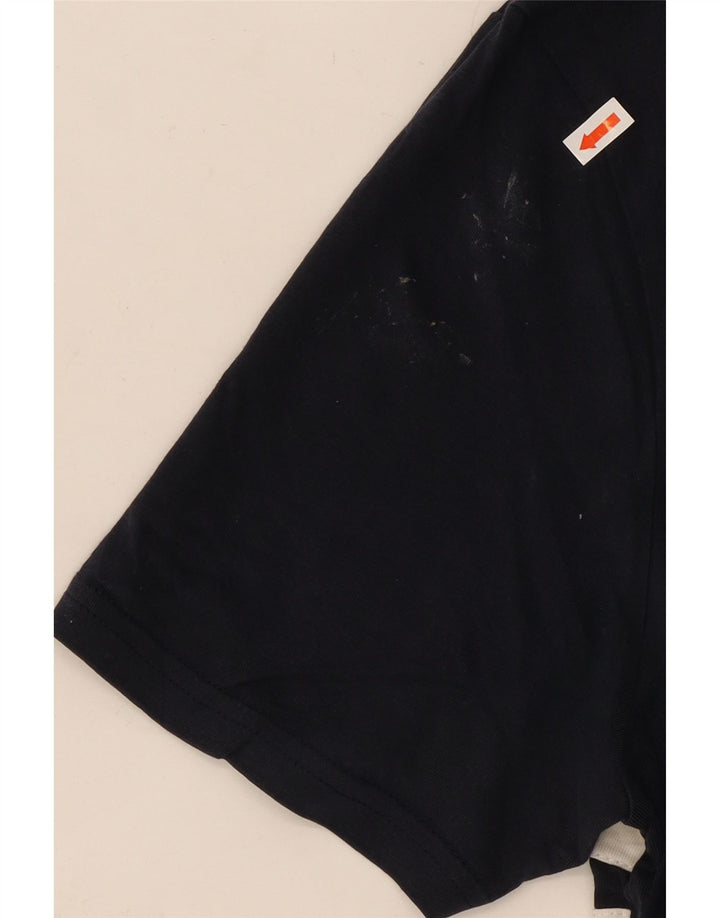 Camiseta masculina ELLESSE Top médio azul marinho algodão colorblock