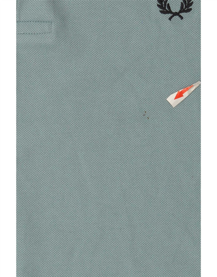 Camisa polo masculina Fred Perry de algodão listrado azul médio