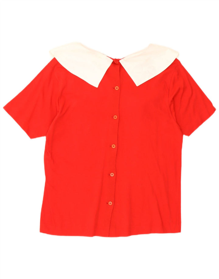 Blusa feminina Benetton UK 14 Medium Red Colourblock