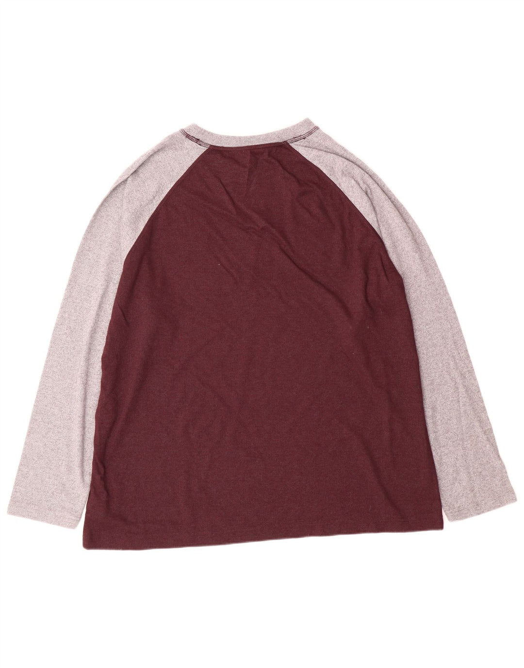 Eddie Bauer Top masculino de manga comprida XL Borgonha Colorblock algodão