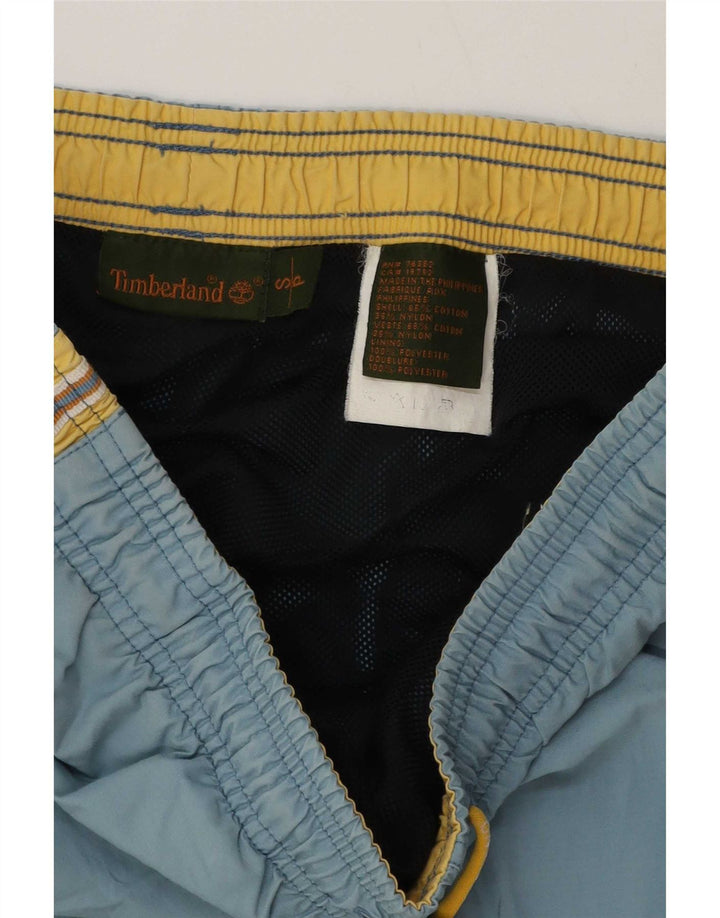 Shorts de natação masculino Timberland pequeno azul Colourblock poliéster